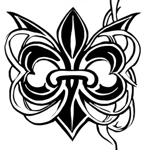 Celtic Triskele And Fleur De Lis