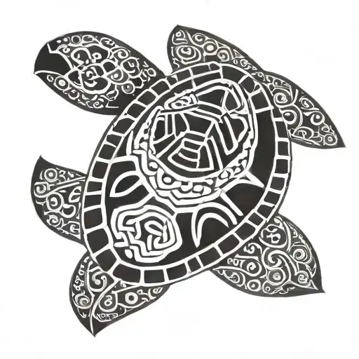 Simple Maori Sea Turtle