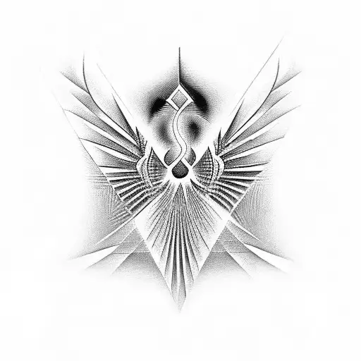 Phoenix With Sacred Geometry