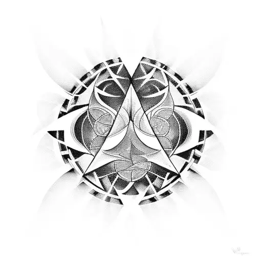 Phoenix With Sacred Geometry