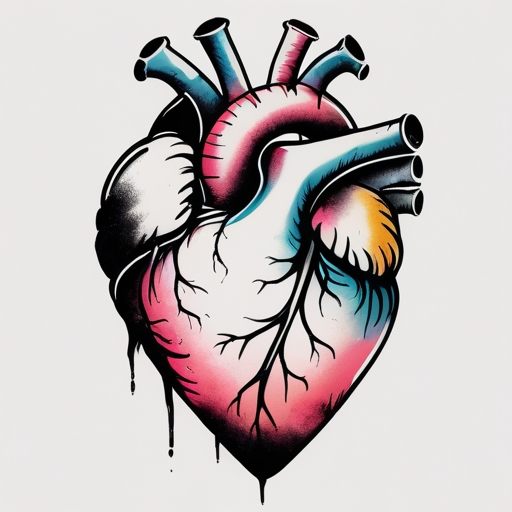 Wanderlust Heart Tattoo idea