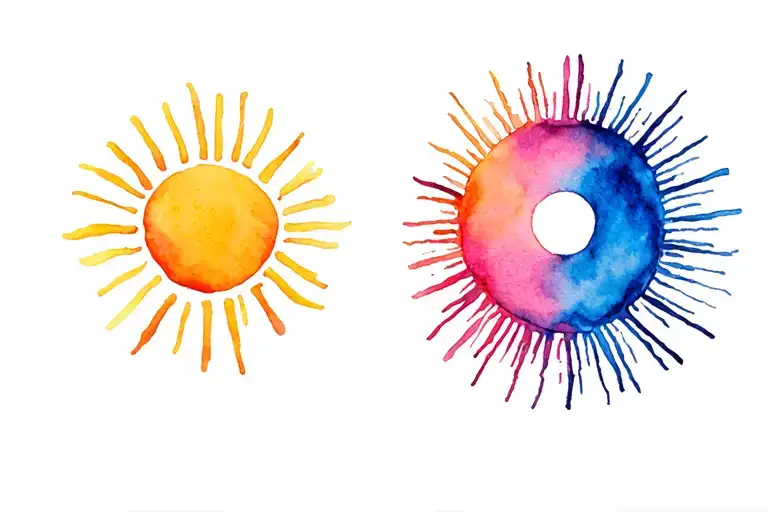 Sun With Rays Radiating