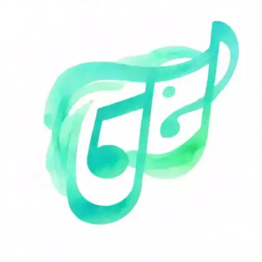 A Minimalist Tattoo Of A Music Note Made Out Of The Letters Of The Surname 'Romero'