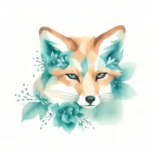 Fox Geometry Flowers