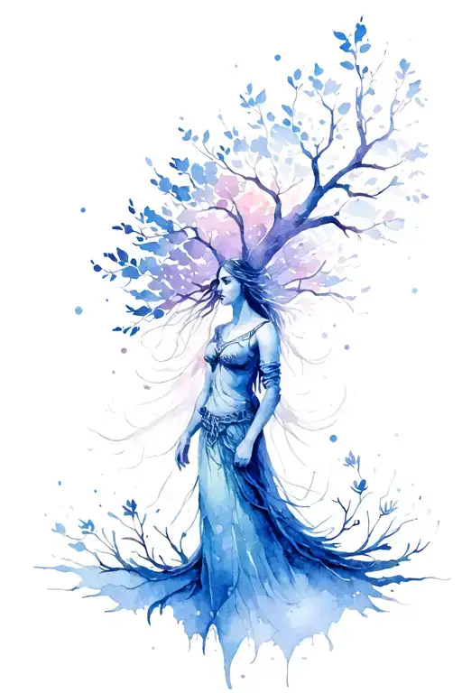Goddess Tree Warrior Woman