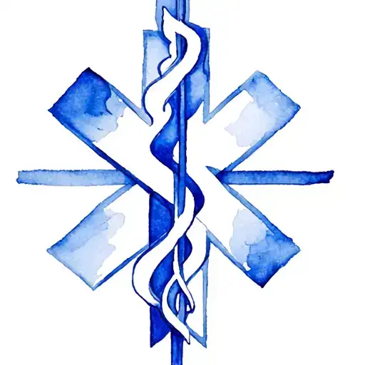 Thin Blue Line And Star Of Life