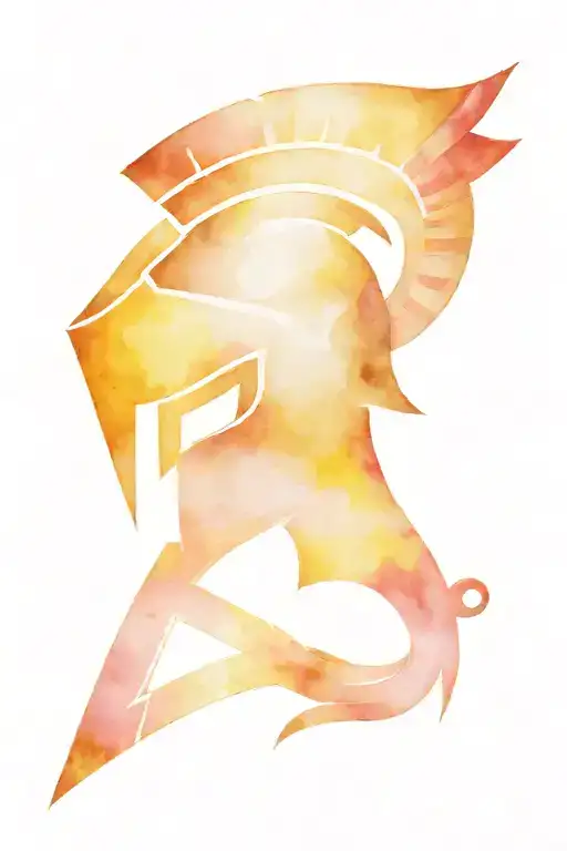 Spartan Helmet With Breast Cancer Ribbon Wrapped