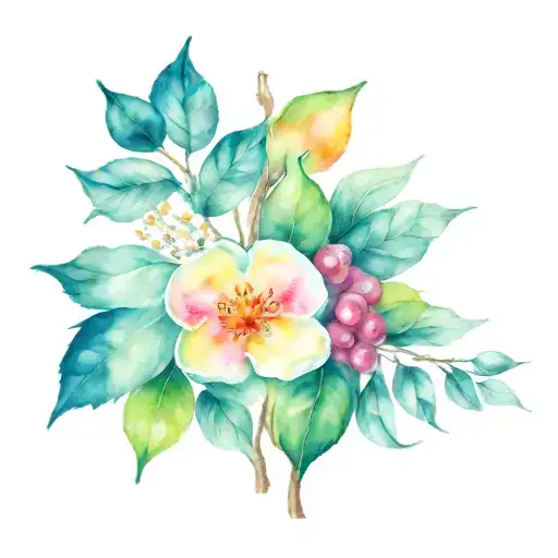 1 Tree 2 Stame 5 Leaves 9 Fruits