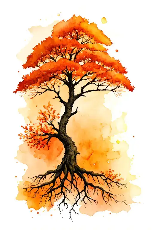 Gaelic Rowan Tree With Roots Extending