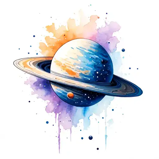 Space Theme Tattoo Design
