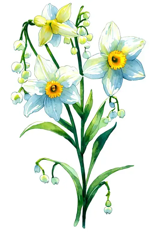 Daffodil Aster Lily Of The Valley