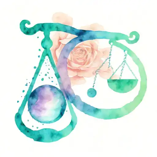 Libra Scales As Yin Yang Symbol