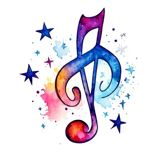 Stars And Music Note