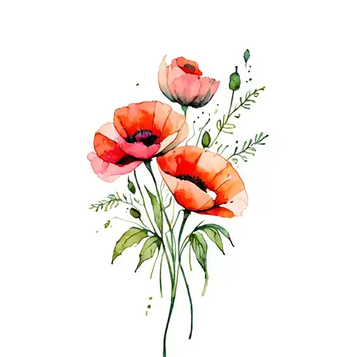 Military And Poppies