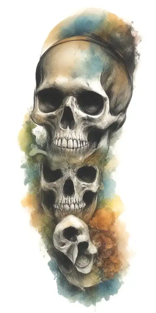 Make The Top Skull Have A Miners Hat And Eyes Of Coal