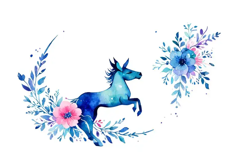 Cute Sagittarius Sign For A Girl Using Flowers