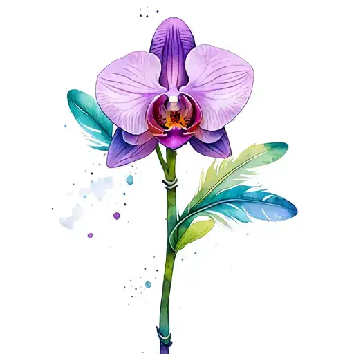 Orchid With Feathers