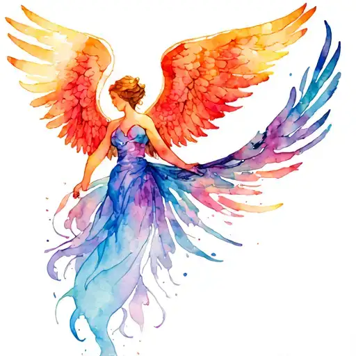 Angel Rib Tattoo Design