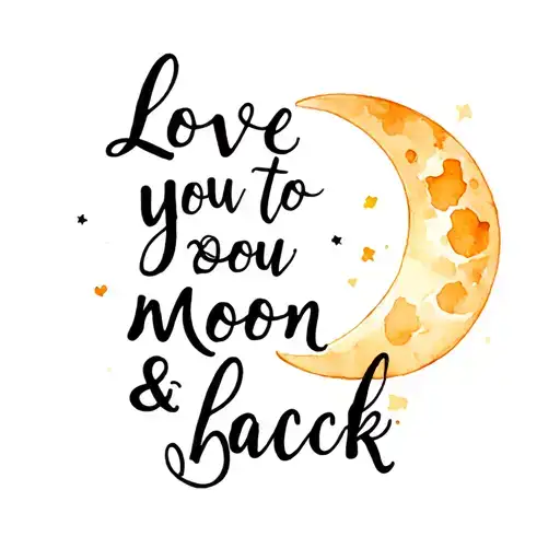 Love You To Moon And Back Writing With Moon
