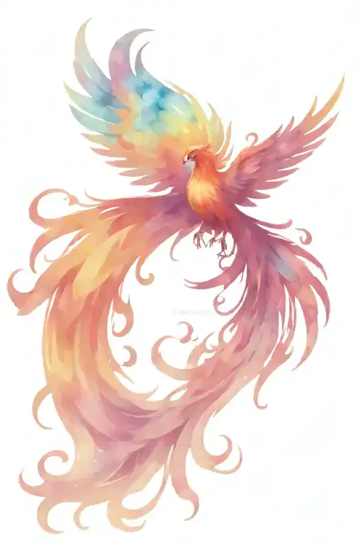 Raging Phoenix Rising From Flames Left Arm