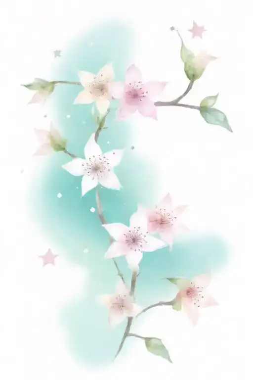 Add Space Theme Stars Around The Flowers