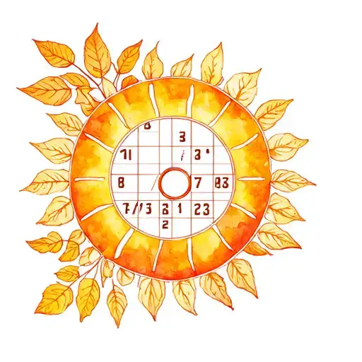 Sudoku With Sun And Leaf Elements In The Background