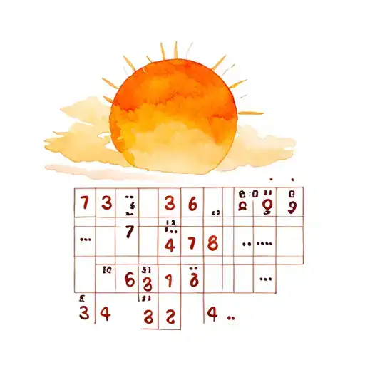 Sudoku With Sun In The Background Looking