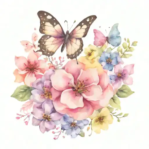 Cute Girly Coquette Pretty Flowers Butterfly's And Bows
