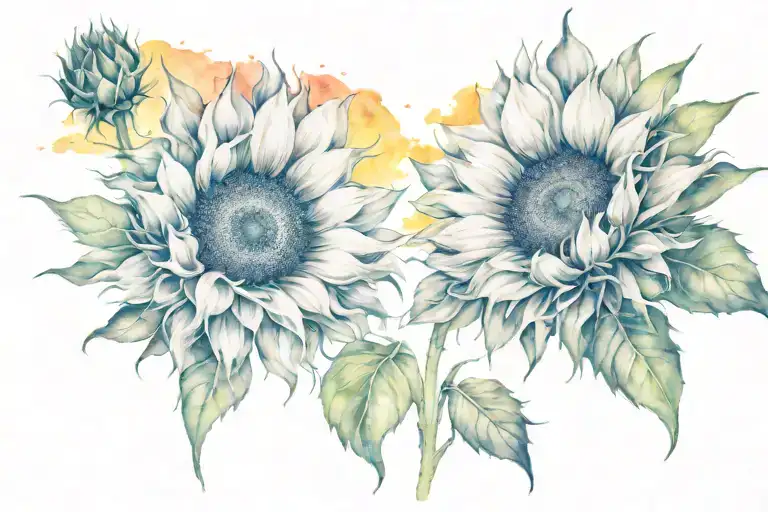 Sunflower As A Sunrise Integrated