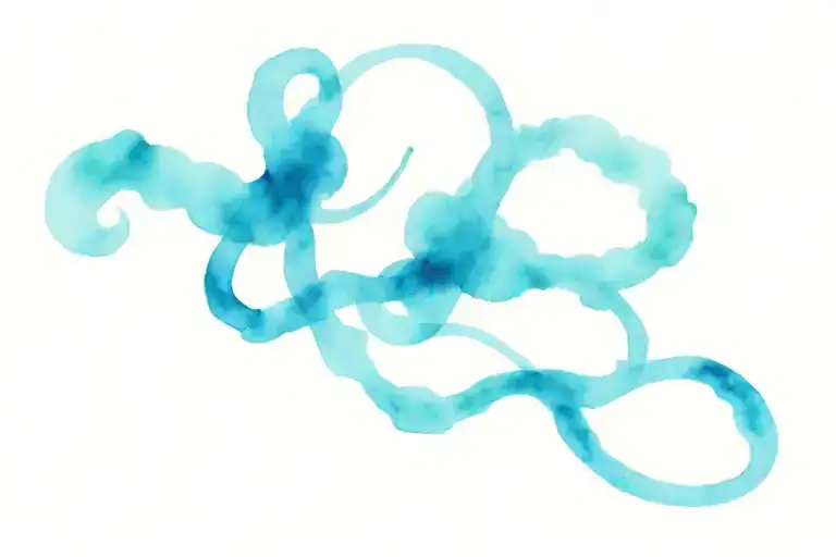 Infinity Blue Color Watercolor Stains
