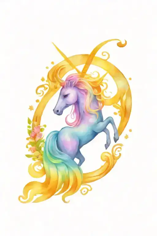 Pastel Rainbow Fairy Unicorn Enchanted Moon Sparkly