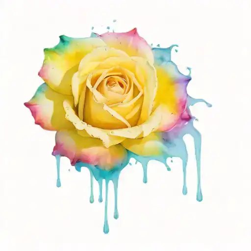 Dripping Rose With A Dragon Eye In The Center