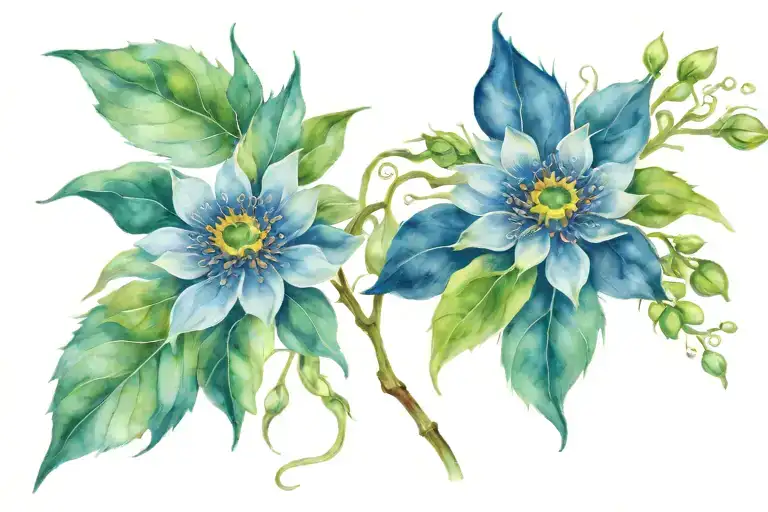 Blueberry Sunflower Bean Pea Flowers