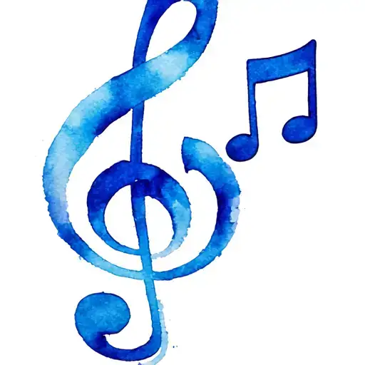Music Notes With Treble Clef Intertwined