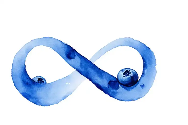 Infinty Symbol With Blueberry