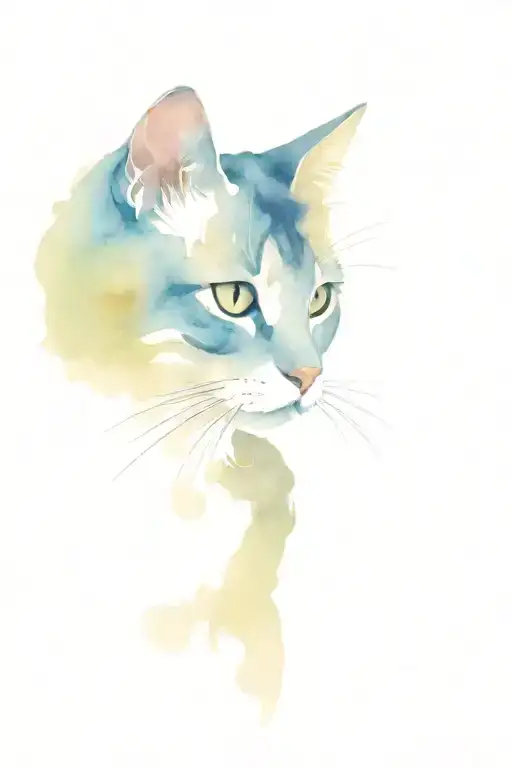 Cat Realism And Light Background