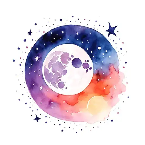 Moon Stars And Planets