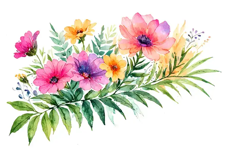 Smoky Native Flowers Growing In A Corner