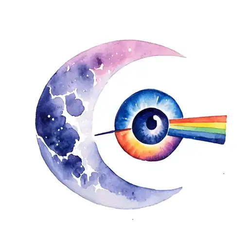 Dark Side Of The Moon With An Eye Inside