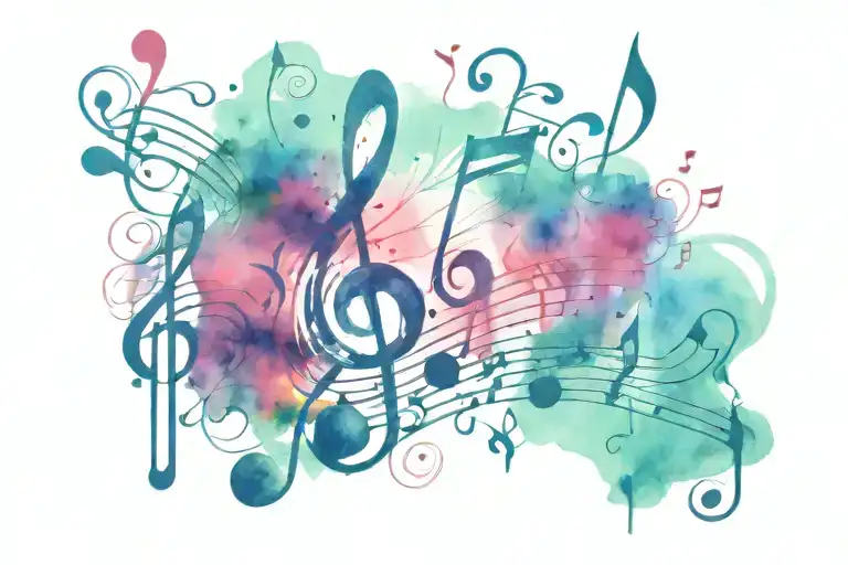 Music Note Graffiti Inspired Design