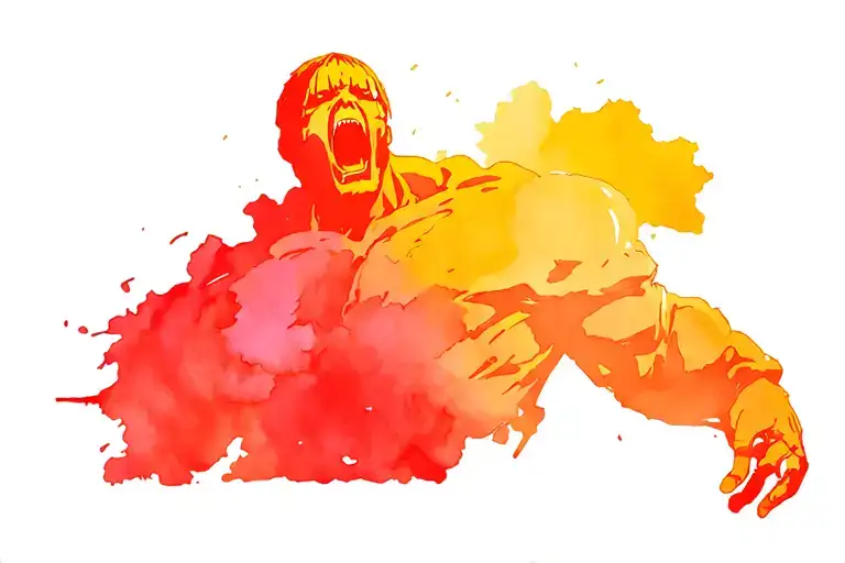 Attack Titan Screaming With A Clock