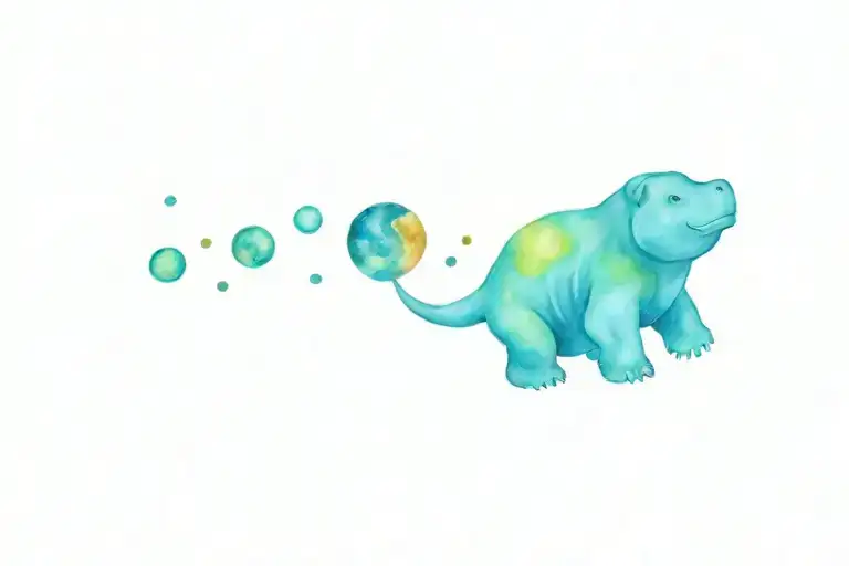 Tardigrade In Space Surrounded By Planets And Stars