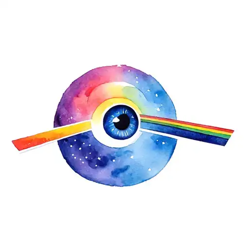 Dark Side Of The Moon With An Eye Inside