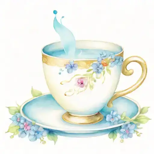 Words Floating Out Of A Teacup In Times New Roman