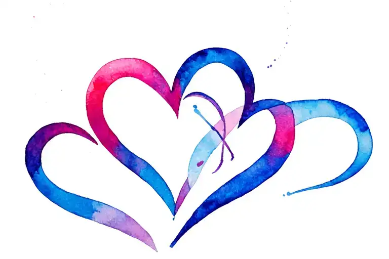 Hearts Connected And 3D