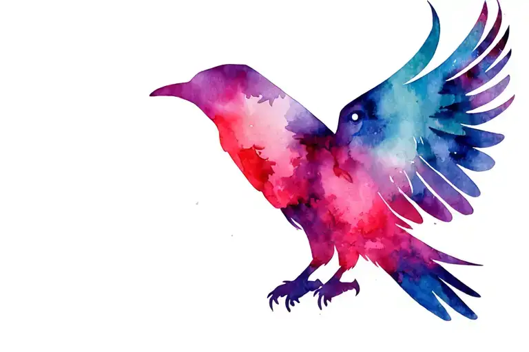 Viking Raven Silhouette