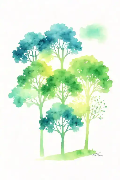 3 Trees Background Looking