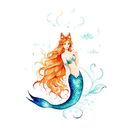Mermaid And Kitsune