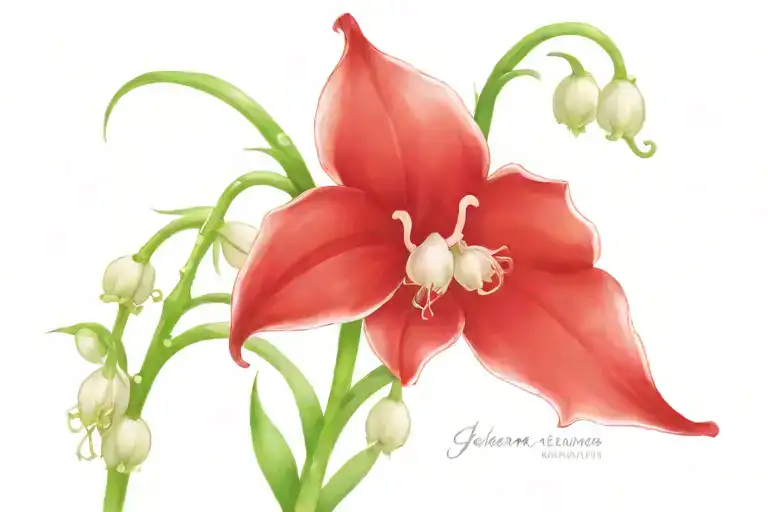 Lily Of Valley Intertwined With The Name Jeiram