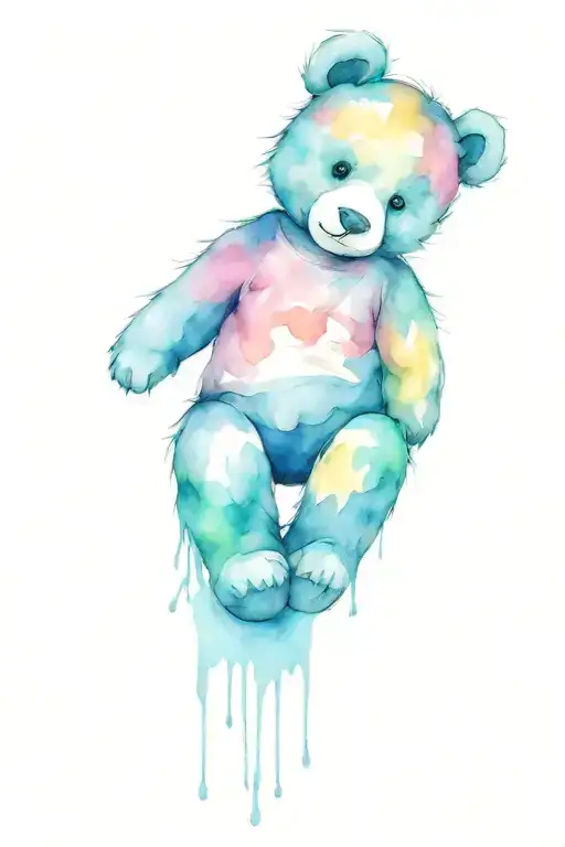 Teddy Bear Scary Girl Sitting